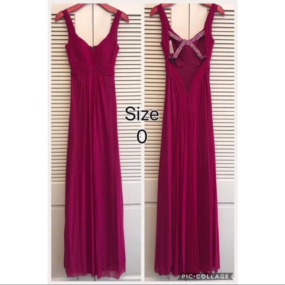 La Femme Magenta Evening Gown